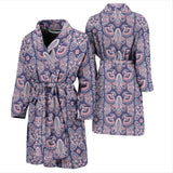 Indian Batik Style Pattern Men'S Bathrobe