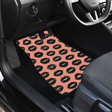Lips Pattern Print Design 02 Front and Back Car Mats