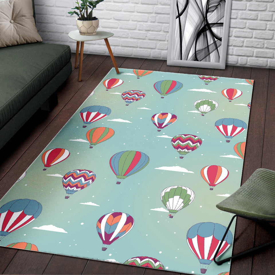 Hot Air Balloon Design Pattern Area Rug