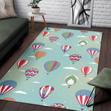 Hot Air Balloon Design Pattern Area Rug