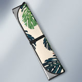 Heliconia Flowers, Palm And Monstera Leaves Car Sun Shade