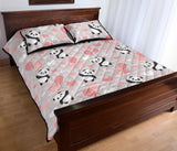 Cute panda ballon heart pattern Quilt Bed Set