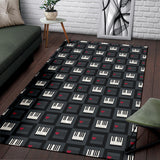 Piano Pattern Print Design 05 Area Rug