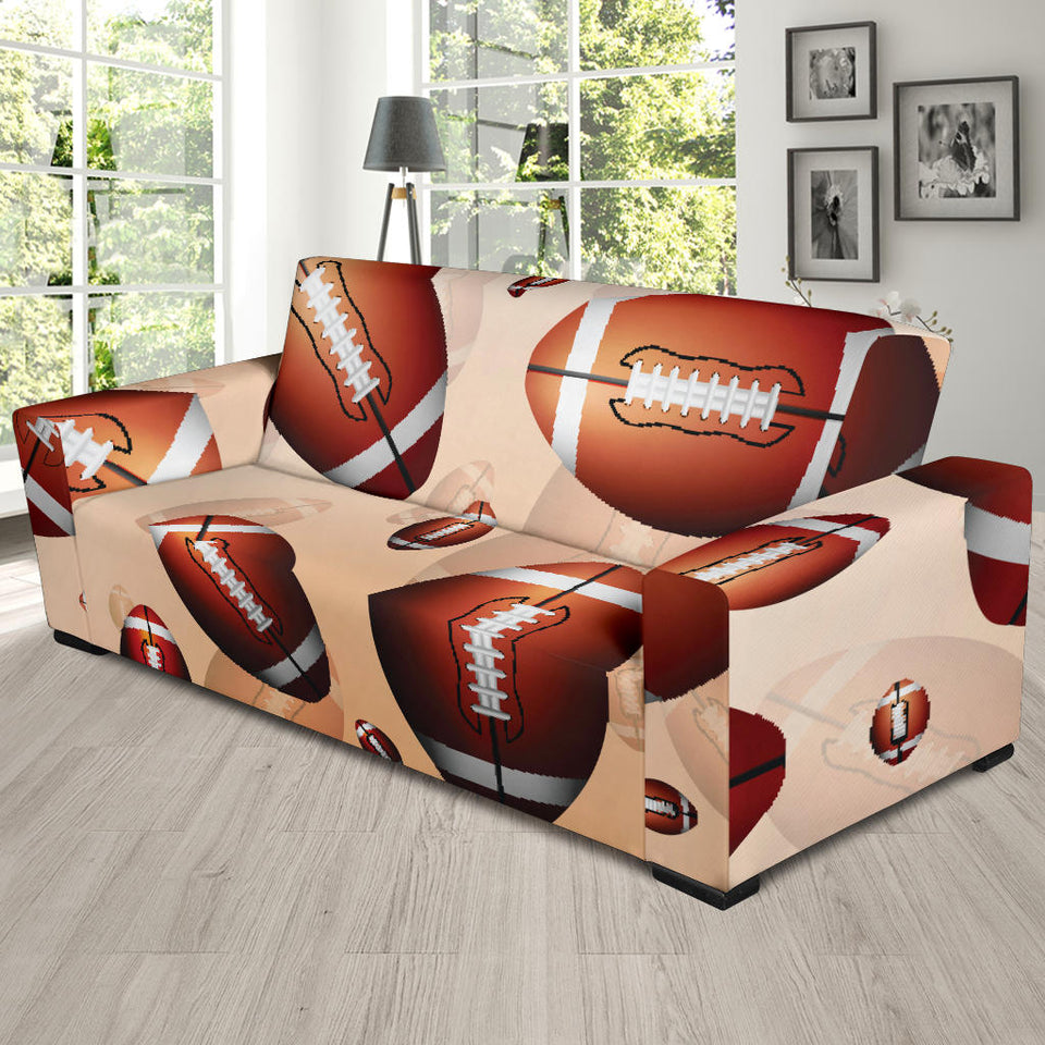 American Football Ball Design Pattern Sofa Slipcover
