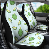 Durian Pattern Blue Background Universal Fit Car Seat Covers