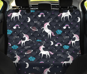 Unicorn Rainbows Moon Clound Star Pattern Dog Car Seat Covers