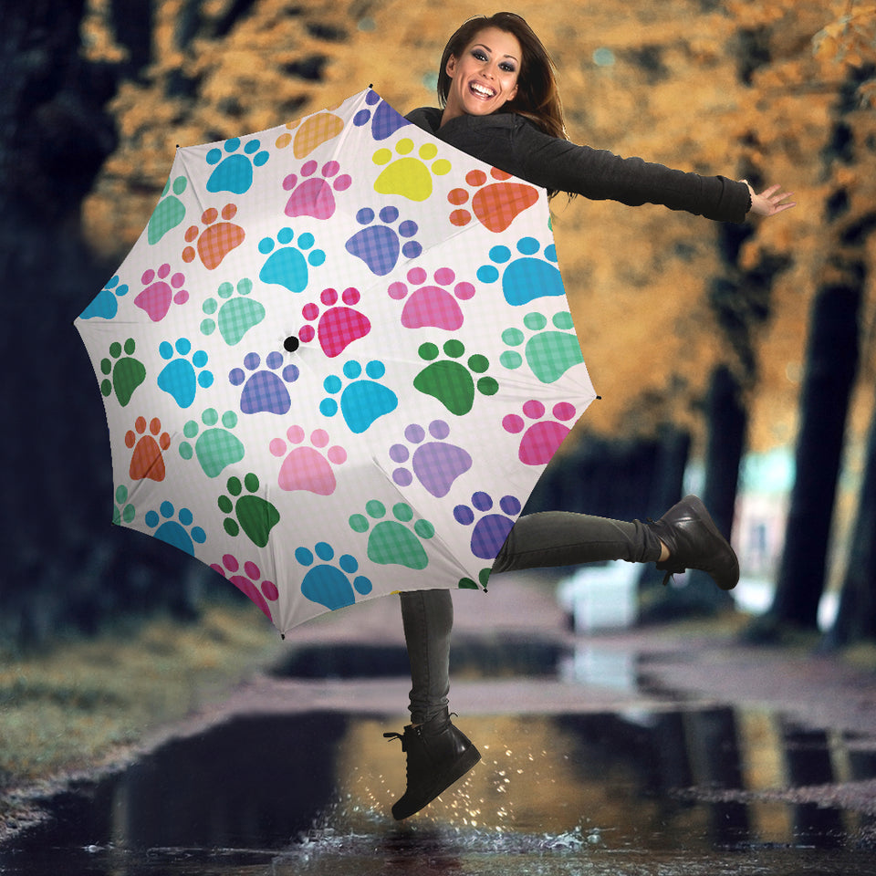 Dog Paws Pattern Print Design 01 Umbrella