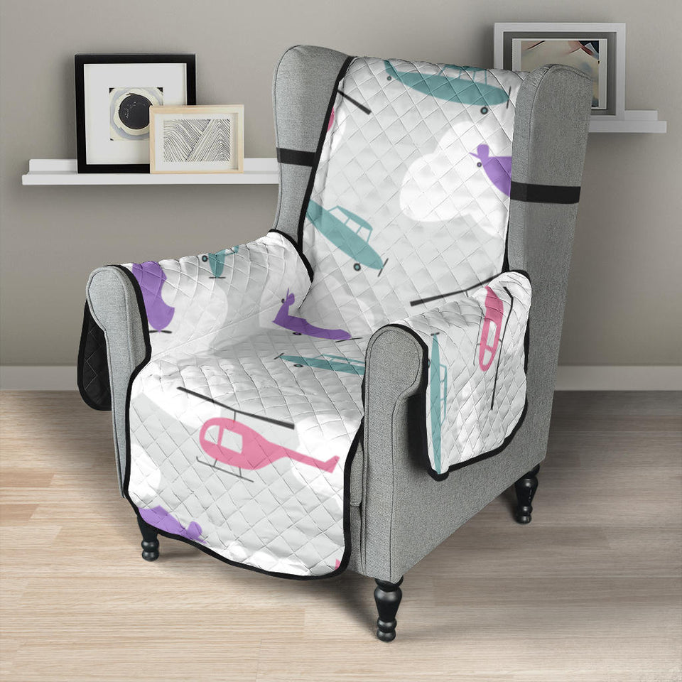 Helicopter plane pattern Chair Cover Protector