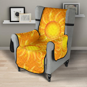 Sun orange background Chair Cover Protector