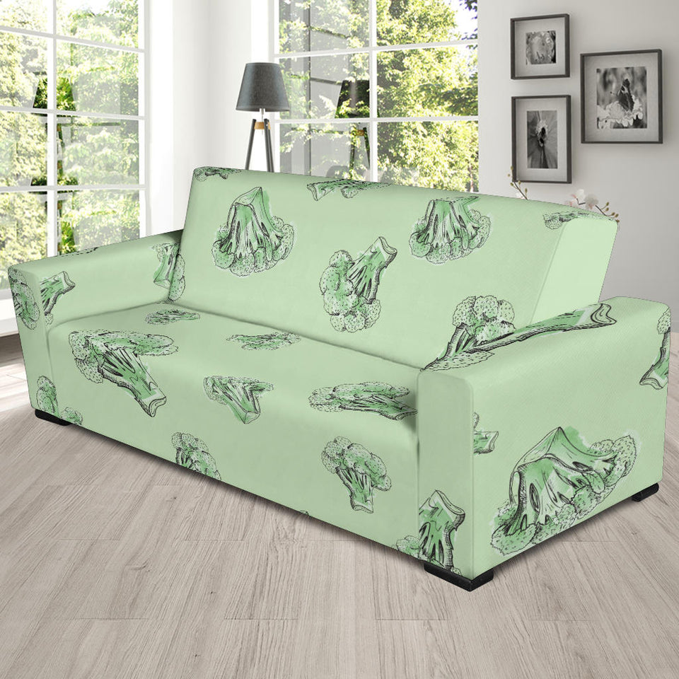 Broccoli Sketch Pattern Sofa Slipcover