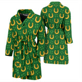 Horseshoes Pattern Print Design 05 Men's Bathrobe