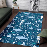 Cute Shark Pattern Area Rug