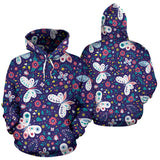 Colorful Butterfly Flower Pattern.Eps Men Women Pullover Hoodie