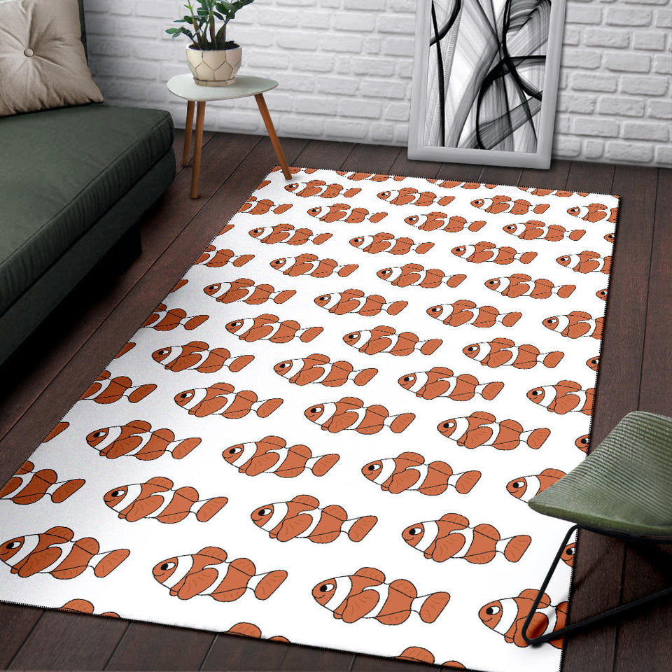 Clown Fish Pattern Print Design 05 Area Rug