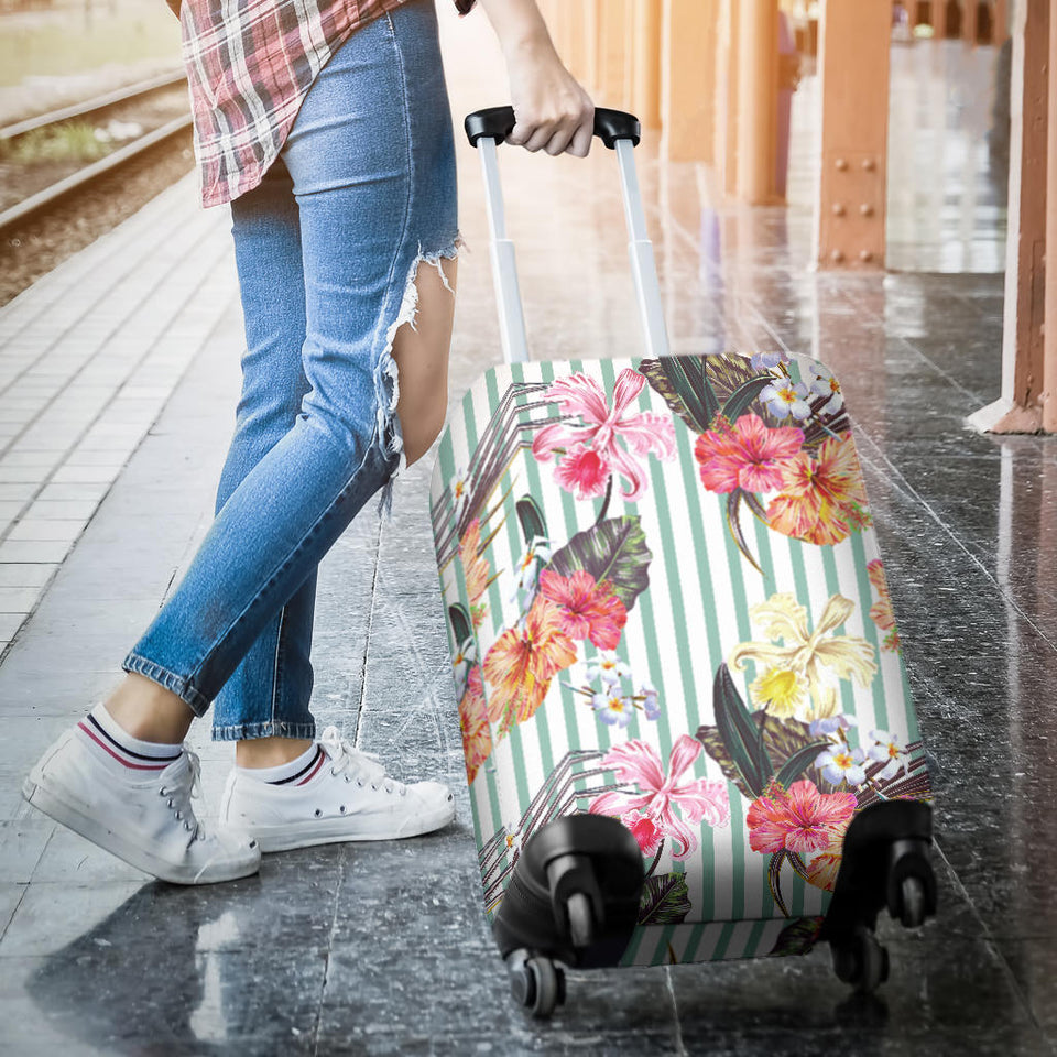 Colorful Orchid Flower Pattern Luggage Covers