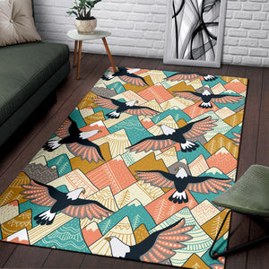 Eagle Pattern Print Design 02 Area Rug