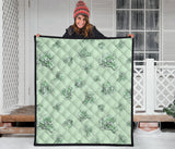 Broccoli Sketch Pattern Premium Quilt