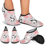 Cute Panda Ballon Heart Pattern Aqua Shoes