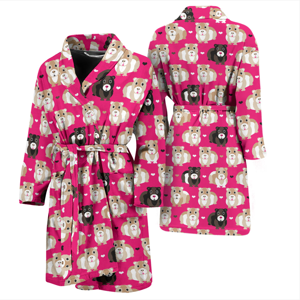 Guinea Pig Pattern Print Design 01 Men's Bathrobe