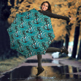 Anchor Nautical Green Background Umbrella