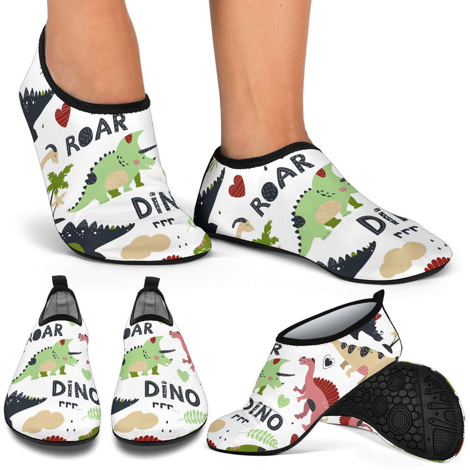 Cute Dinosaurs Pattern Aqua Shoes