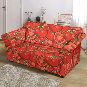 Red Tomato Pattern Loveseat Couch Slipcover