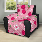 cherry flower pattern pink background Recliner Cover Protector