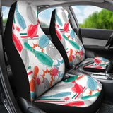 Watercolor Bowling Pattern  Universal Fit Car Seat Covers
