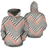Zigzag Chevron Striped Pattern Men Women Pullover Hoodie
