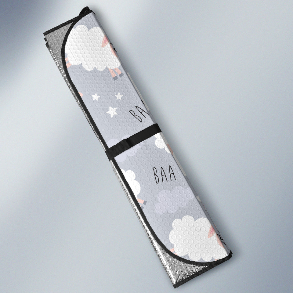 Sweet Dreams Sheep Pattern Car Sun Shade