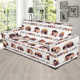 Camper Van Pattern Print Design 01 Sofa Slipcover