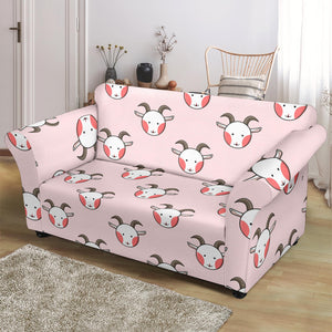 Cute Goat Pattern Loveseat Couch Slipcover