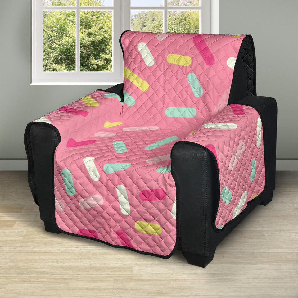 Pink donut glaze candy pattern Recliner Cover Protector