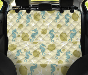 Seahorse Shell Starfish Pattern Background Dog Car Seat Covers