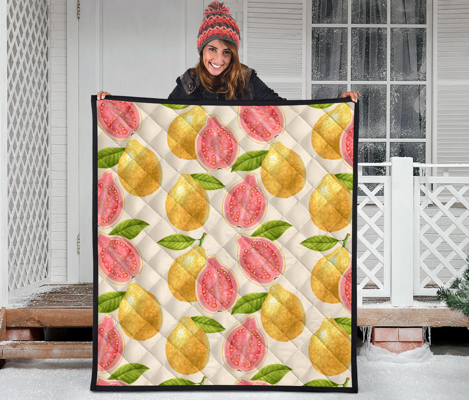 Beautiful Guava Pattern Premium Quilt