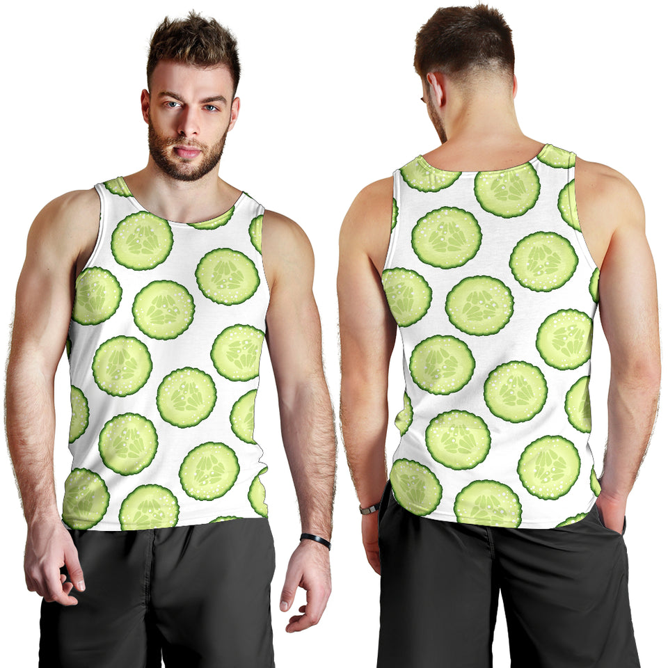 Cucumber slices pattern Men Tank Top