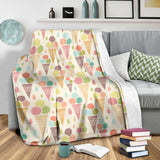 Ice Cream Cone Pattern Premium Blanket