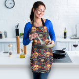 Sugar Skulls Flower Maxican Pattern Adjustable Apron