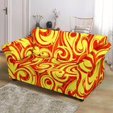 Fire Flame Design Pattern Loveseat Couch Slipcover