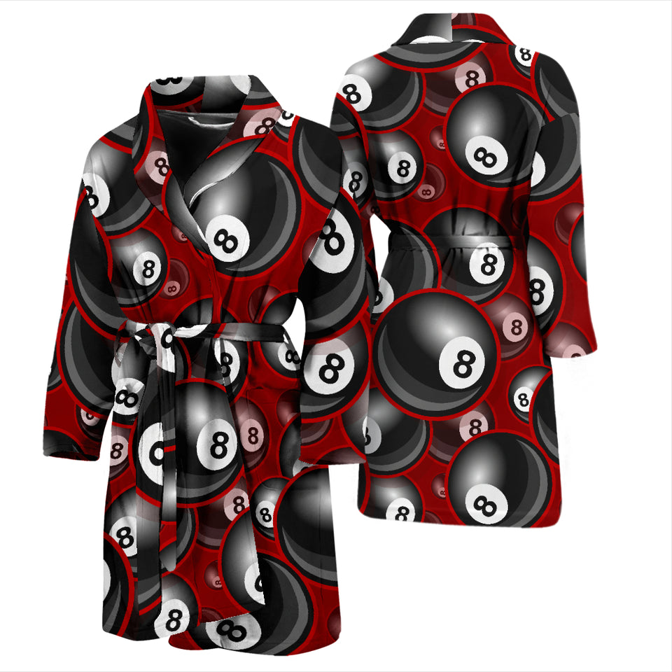 Billiard Ball Pattern Print Design 05 Men's Bathrobe