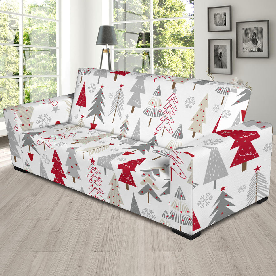 Cute Christmas Tree Pattern Sofa Slipcover