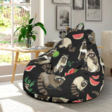 Raccoon Watermelon Pattern Bean Bag Cover