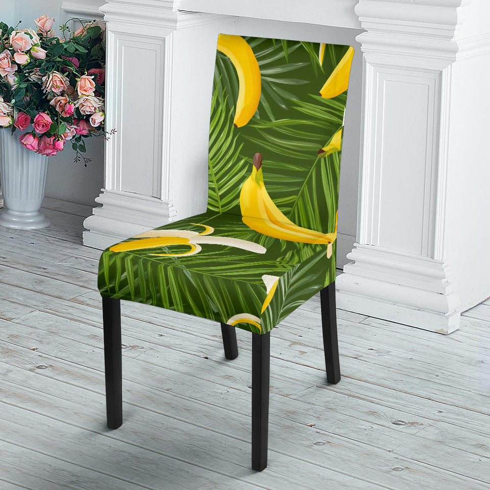 Banana Palm Leaves Pattern Dining Chair Slipcover