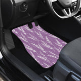 Lavender Flowers Purple Pattern Front Car Mats
