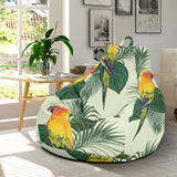 Beautiful Parrot Palm Leaves Pattern Bean Bag Cover