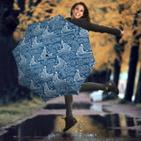 Hand Drawn Sailboat Pattern Umbrella