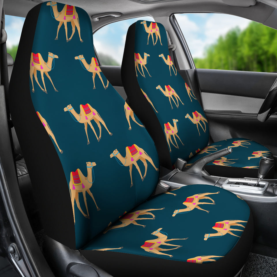 Camel Pattern Blue Blackground  Universal Fit Car Seat Covers