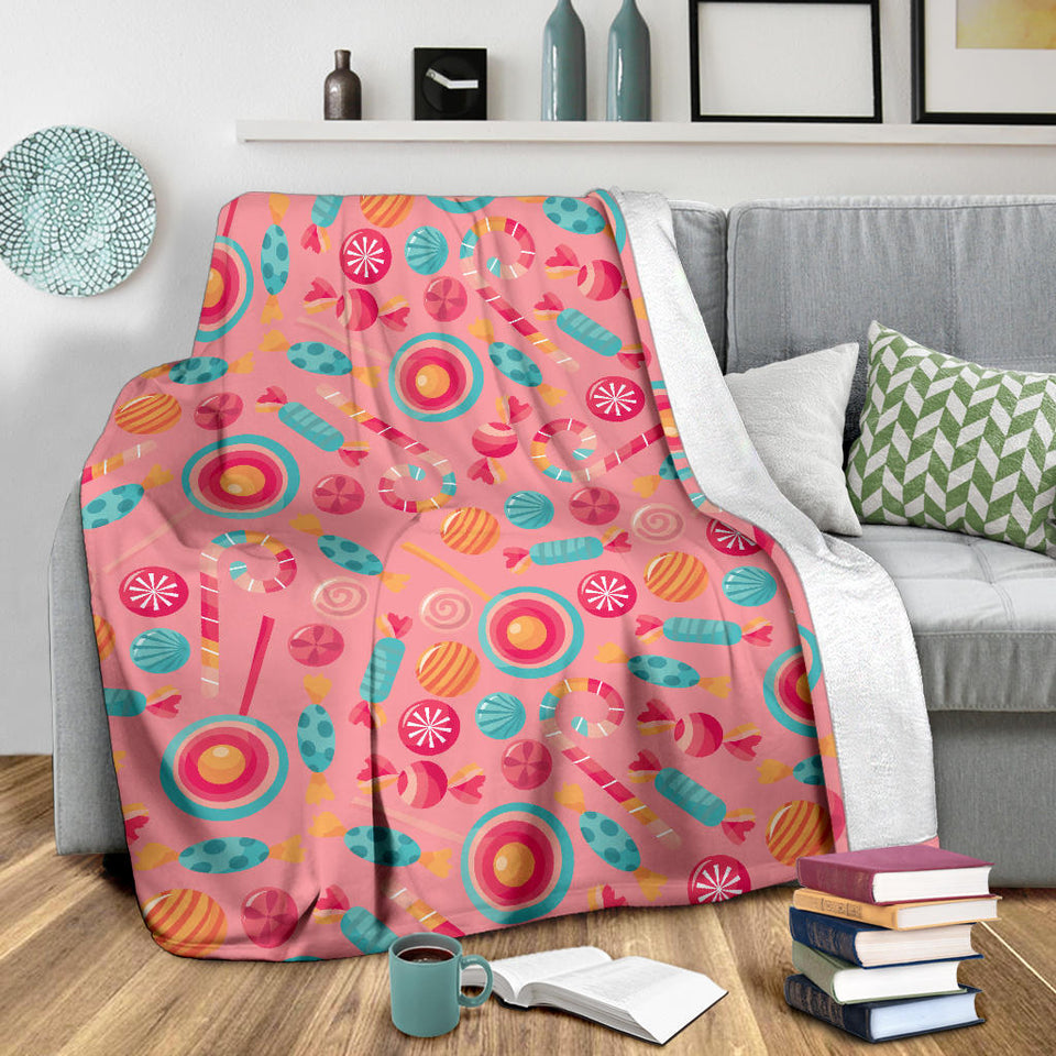 Colorful Candy Pattern Premium Blanket