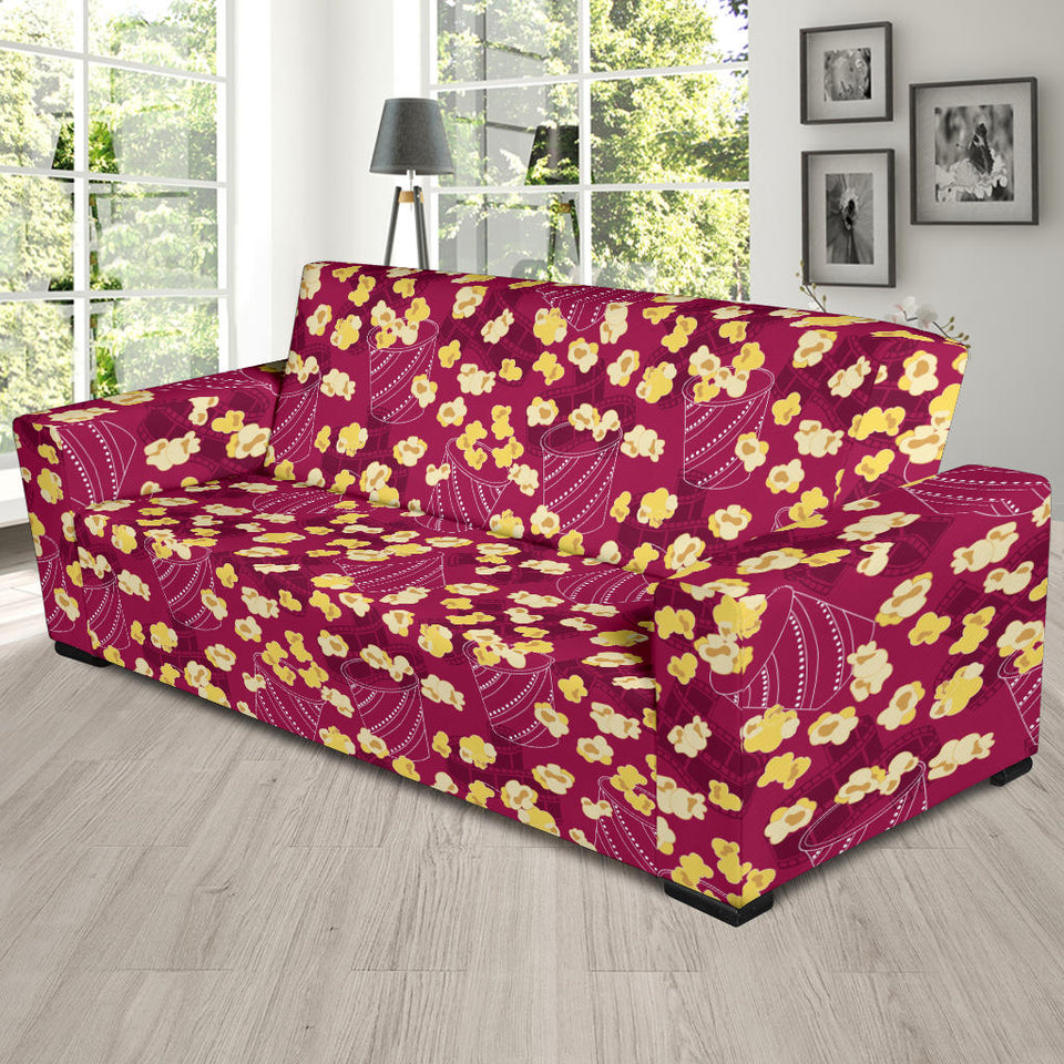 Popcorn Pattern Print Design 02  Sofa Slipcover