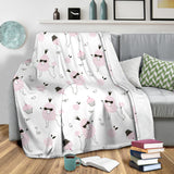 Poodle Dog Rose Cake Pattern Premium Blanket